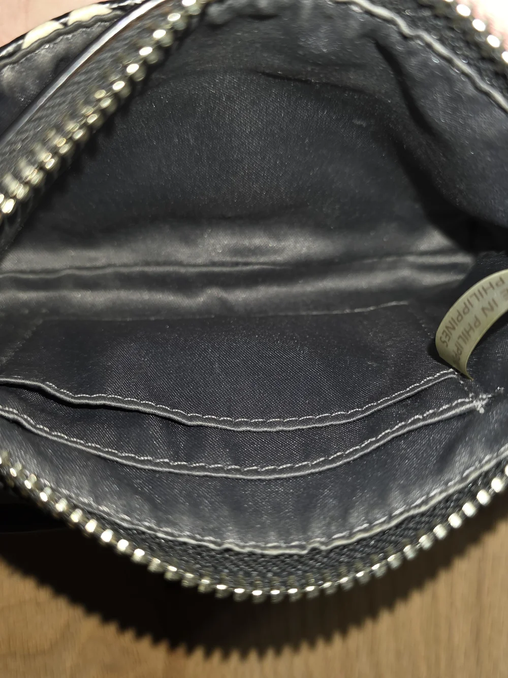 Coach Black and Cream Signature Wristlet
